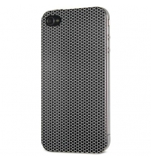 Plaque arrière en aluminium brossé Moxie Carbone pour iPhone 4 /4S