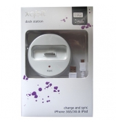 Socle d'accueil charge et synchro blanc Xqisit iPhone 3g 3gs et iPhone 4 4S
