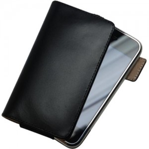Clip Case etui cuir ceinture veritable noir iphone 3G/3GS 4/4S
