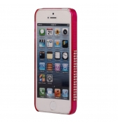Bumper strass rose pour iPhone 5