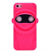 Coque souple en TPU ninja rose fluo pour iPhone 5