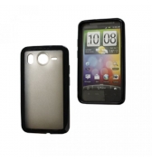 Coque bimatiere noire pour HTC Desire HD Muvit plus film de protection