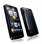 Coque bimatiere noire pour HTC HD 2 Muvit plus film de protection