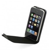 ETUI EN CUIR NOIR POUR APPLE IPHONE3G 3GS - HOUSSE & ETUI - FLAP CASE MODELABS