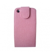 ETUI CUIR ROSE CLAPET POUR IPHONE 3G/3GS