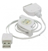 Cable iPhone 3g 3gs 4 4/S avec enrouleur vers USB
