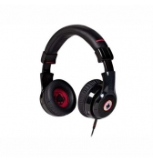 BOOMPHONES Casque style DJ noir avec haut parleurs externes amplifies   