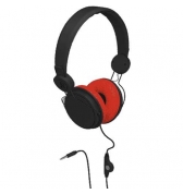 Casque Delta Colorblock noir et rouge Jack 3.5 mm