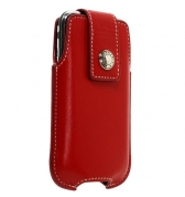 Etui rouge Faconnable vintage pression vertical iphone 3g 3gs