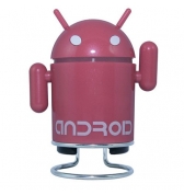 Figurine Android rose enceintes et radio intégrées