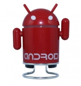 Figurine Android rouge enceintes et radio intégrées