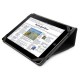Etui business noir a rabat avec support et emplacement cartes de credit pour tout iPad