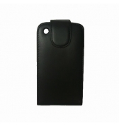 ETUI SIMILI CUIR NOIR CLAPET POUR APPLE IPHONE 3G/3GS