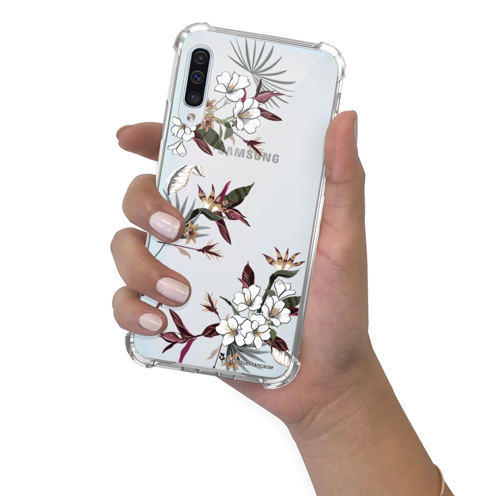 -4⬠sur Coque pour Samsung Galaxy A20e anti-choc souple angles renforcés transparente Fleurs coque de telephone samsung a 20e
