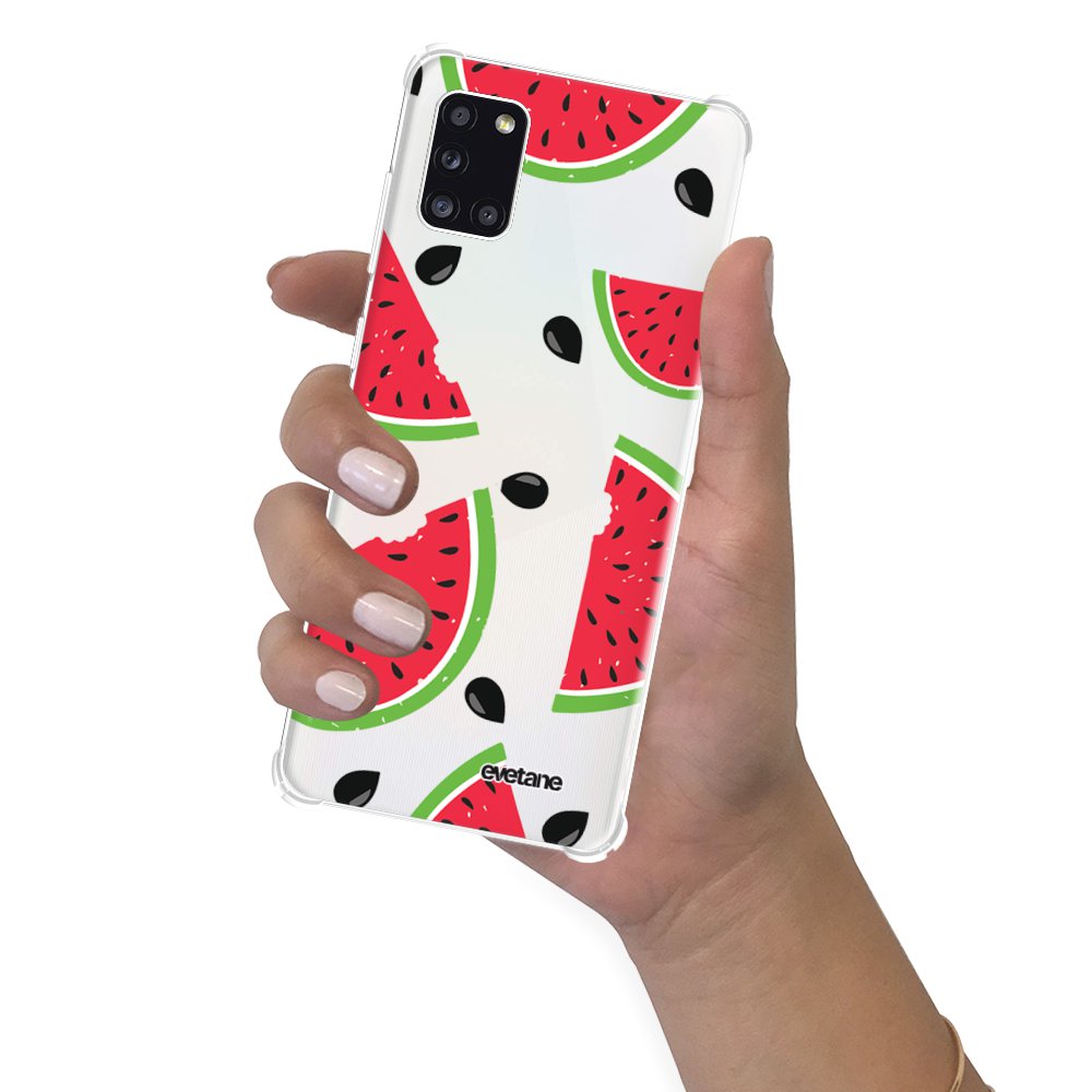 -7⬠sur Coque pour Samsung Galaxy A31 anti-choc souple angles renforcés transparente Pastèque coque silicone samsung a31