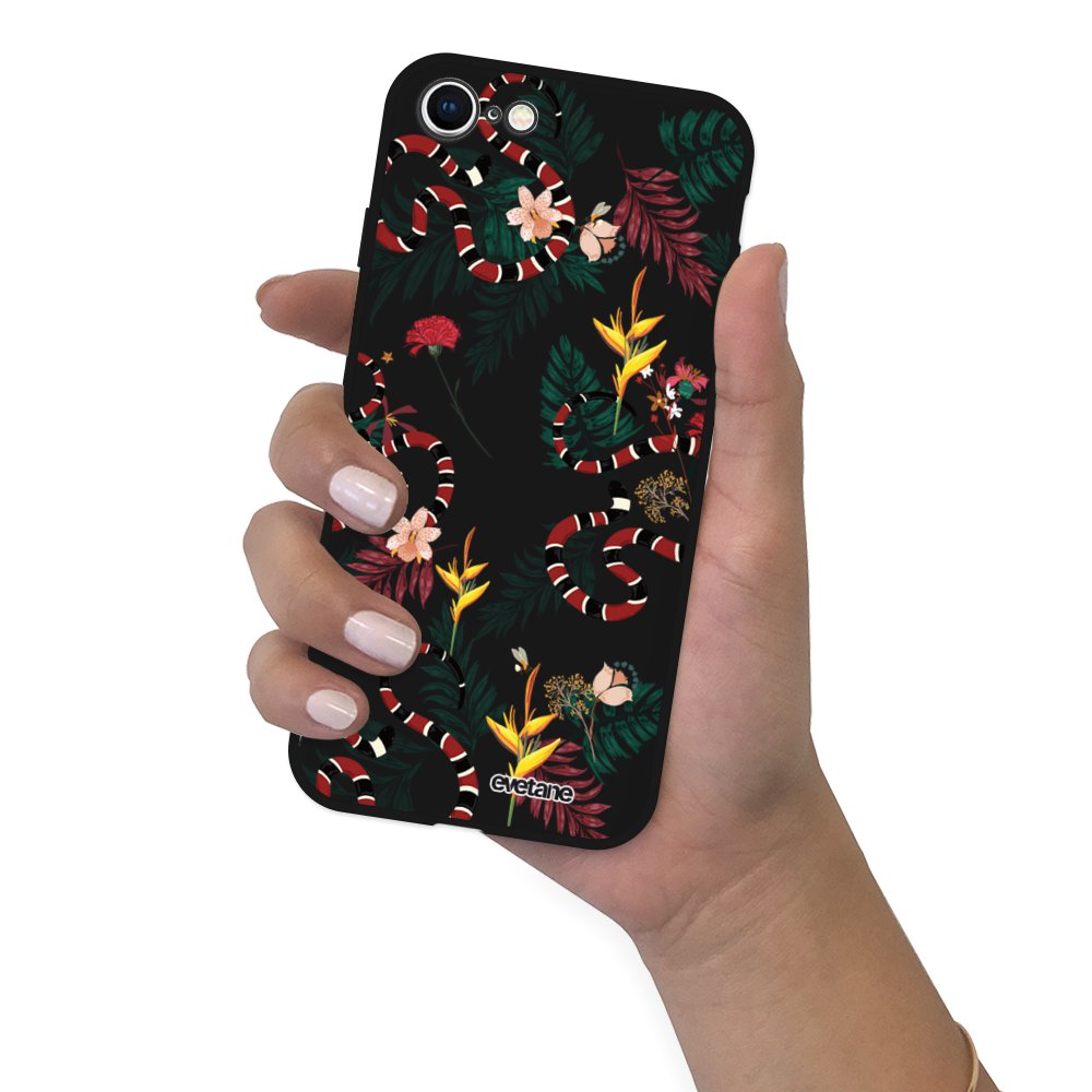 Coque pour iPhone 7/8/ iPhone SE 2020 Silicone Liquide Douce noir